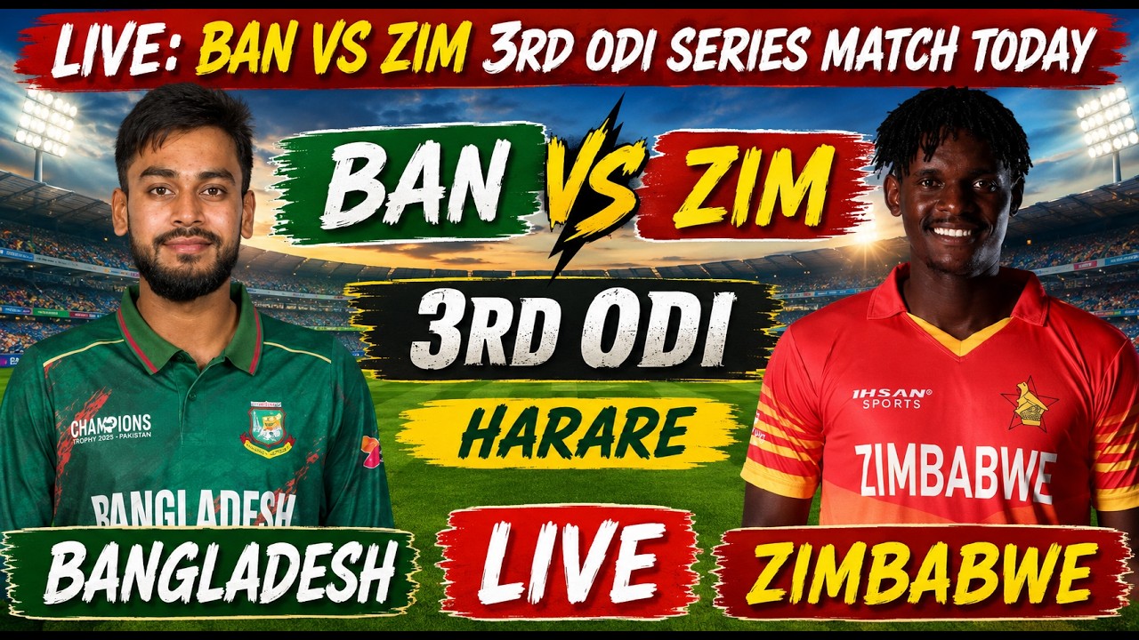 🔴Live: Bangladesh vs Zimbabwe | 3rd ODI | Live Score & Commentary | Live cricket match today