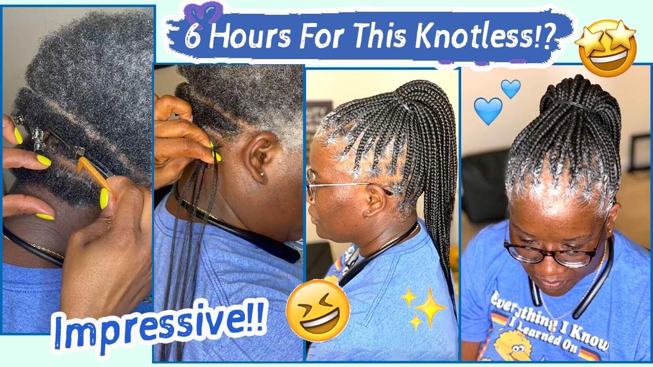 📌How To: Start Your Knotless Braid With Super Short Natural Hair😥 Braid Hair Tutorial #Elfinhair