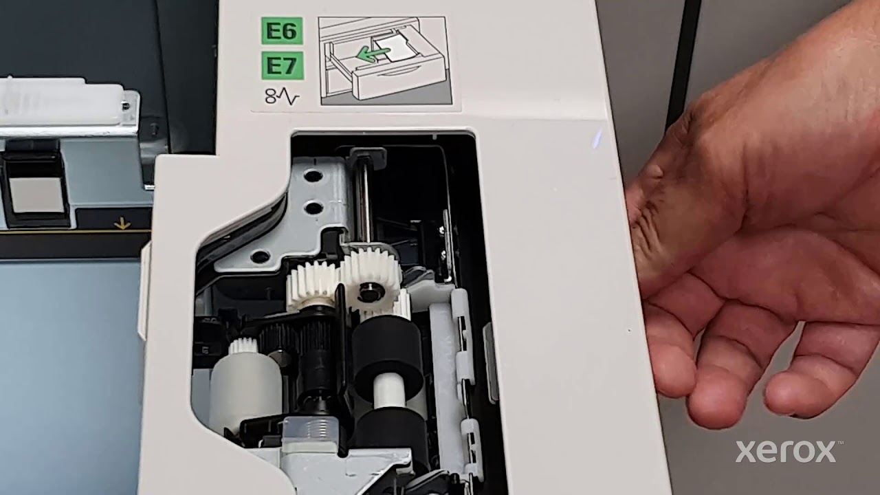 Xerox® PrimeLink® B9100 Series Printer Cleaning Replacing the HCF Feed Roll