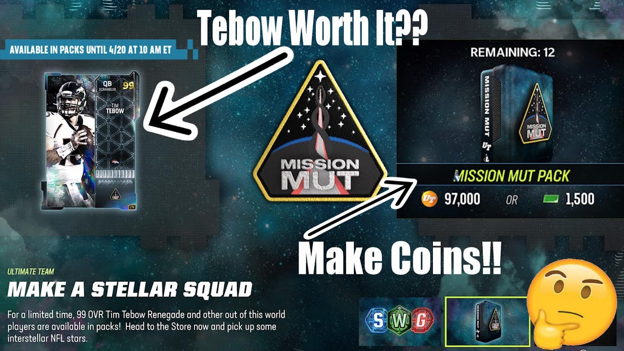 I Made 400k Profit Doing This!! Mission MUT Coin Making Tips!! Mission MUT Tim Tebow Worth It!??