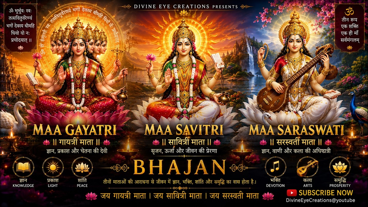 Maa Gayatri | Maa Savitri | Maa Saraswati | Devotional Song #bhaktisong bhaktisong, #indiansongs