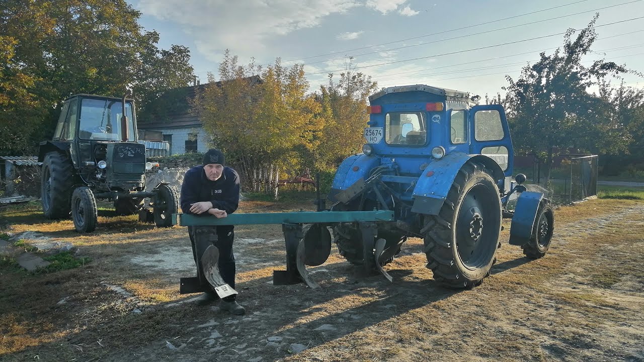 Трактор Т-40АМ Плуг ПЛН 3-35 Пахота, попав на більше чим заробив...