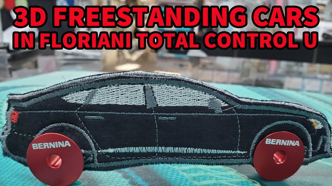 Learn To Digitize Freestanding CARS with bobbins for wheels!