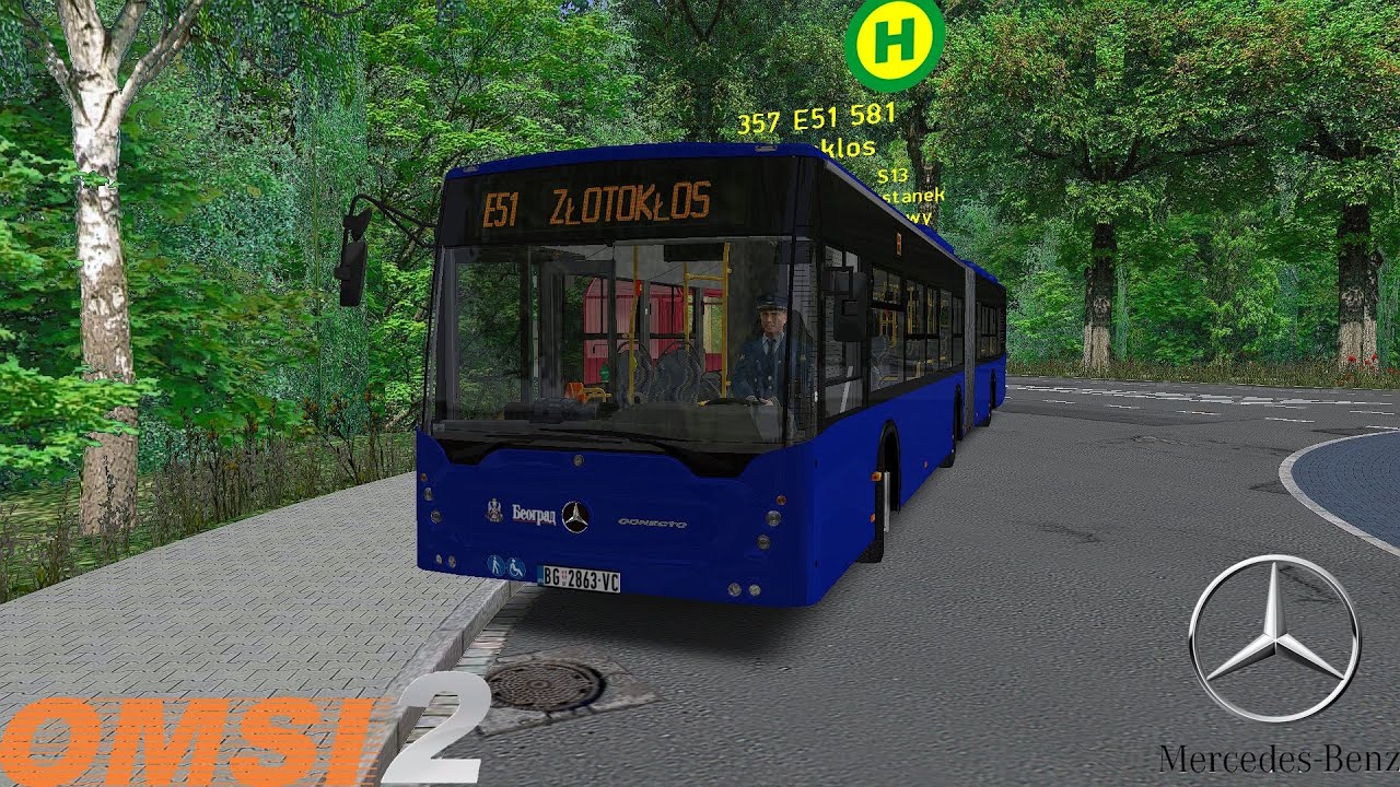 Omsi 2 - Fikcyjny Szczecin - Line E51 - Mercedes Benz Conecto G