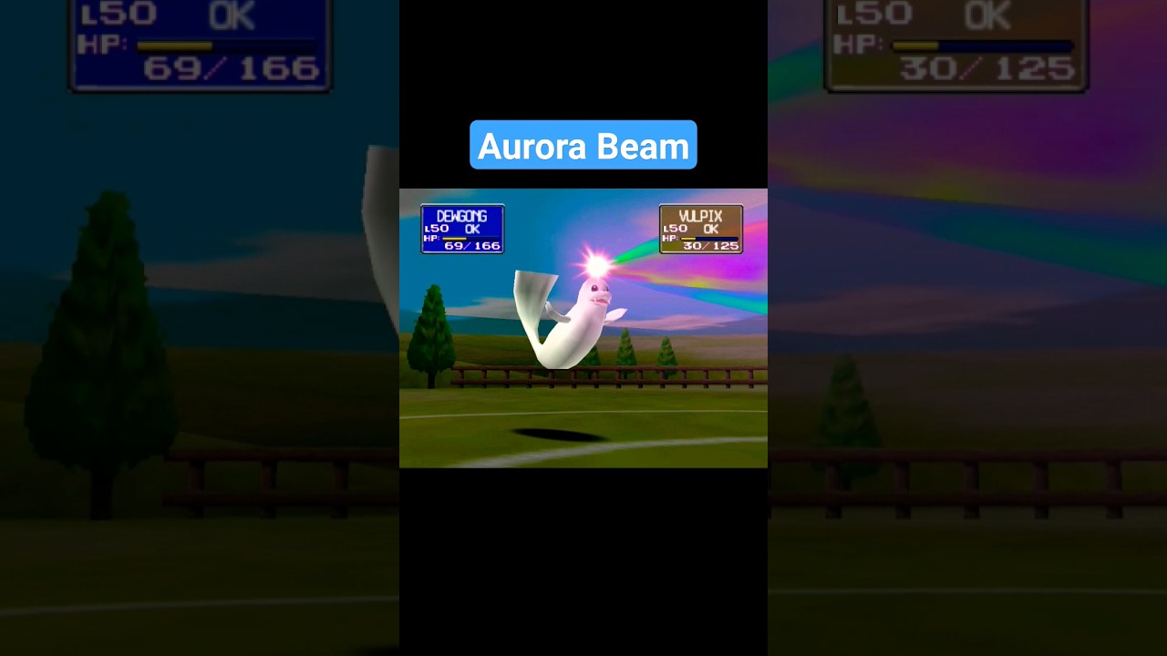 Pokémon Stadium Ice type move animations: Aurora Beam, Ice Beam & Blizzard ❄️