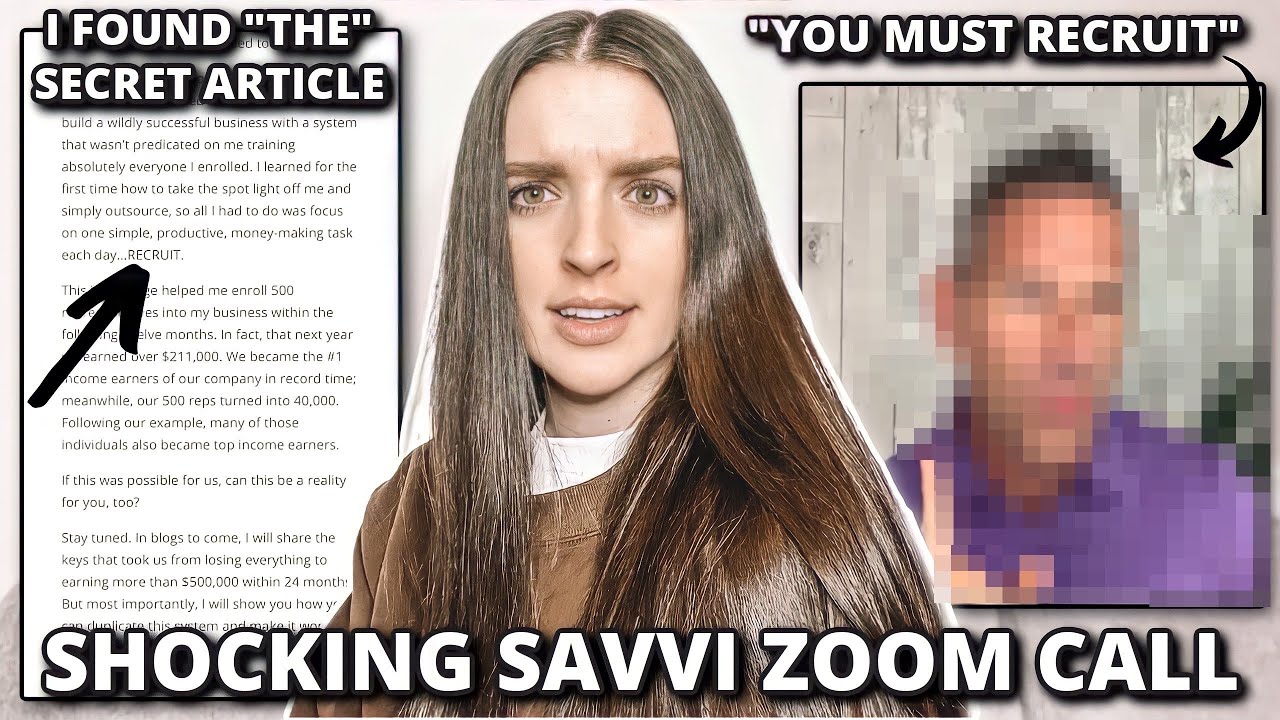 Shocking Savvi Recruitment Zoom Call Exposed *They Admit You Must Recruit* #antimlm