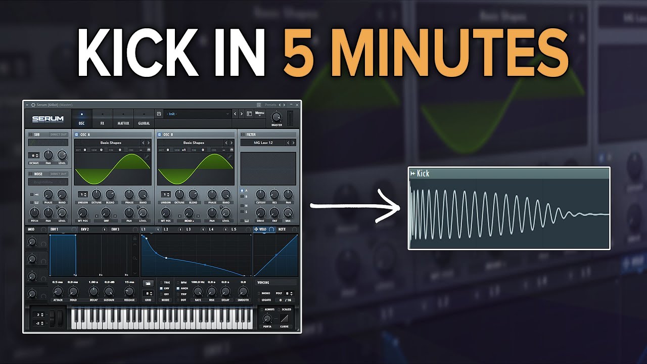 BEST WAY to MAKE a KICK in SERUM in 5 MINUTES 🔥 *Serum sound design*
