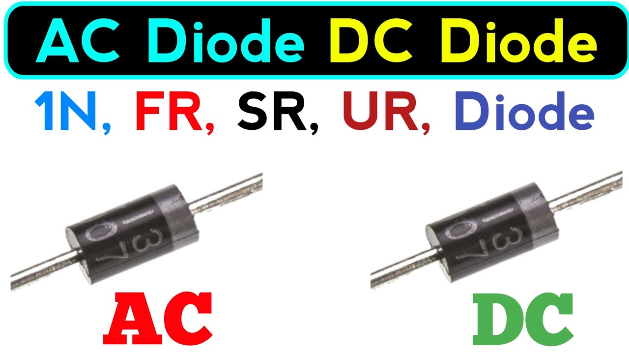 AC Diode DC Diode ||  1N FR SR UR Diode // Electronics verma