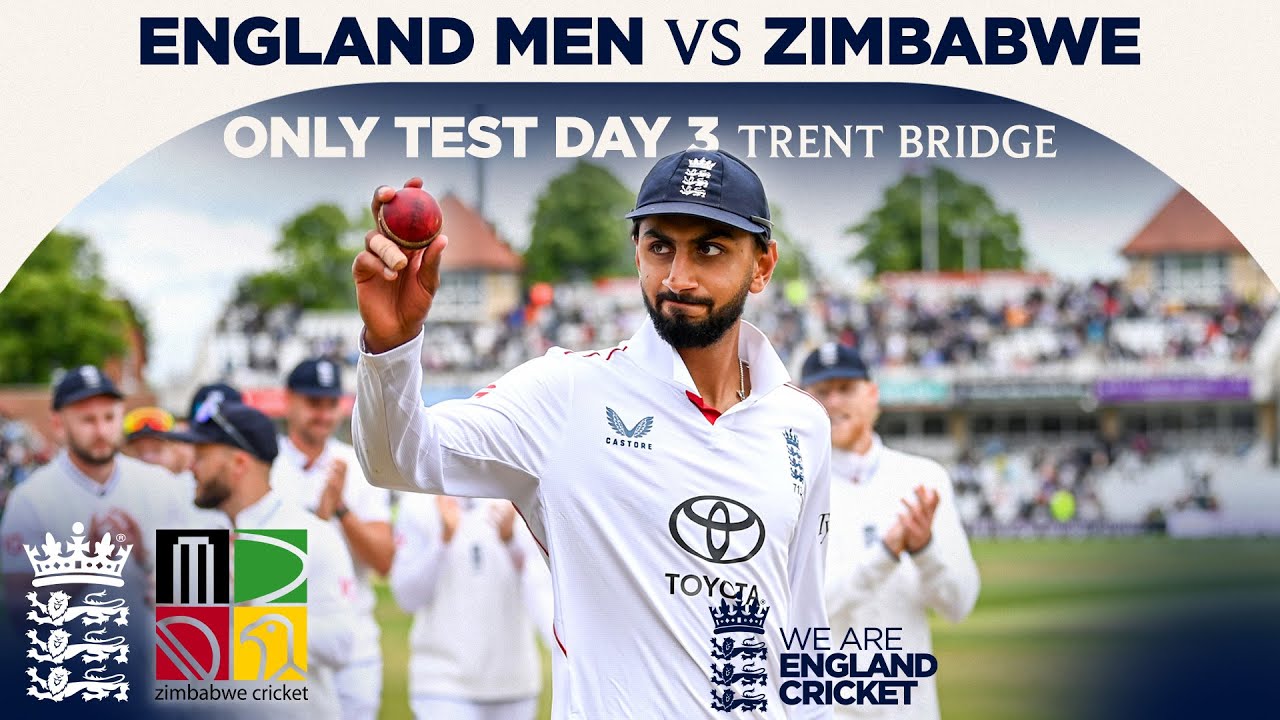 Bashir Takes 6-Wickets To Win Test! | Highlights - England v Zimbabwe Day 3 | Rothesay Test 2025