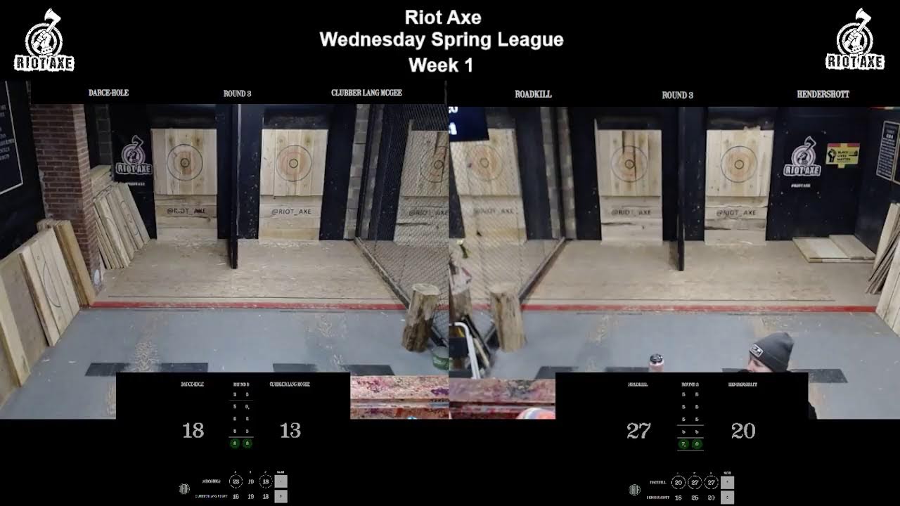 Riot Axe Wednesday League Spring 2026 Week 1 | Axe Throwing
