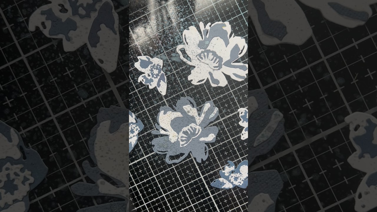 Tim Holtz Ranger Distress Spritz and Sizzix Brushstroke Flowers
