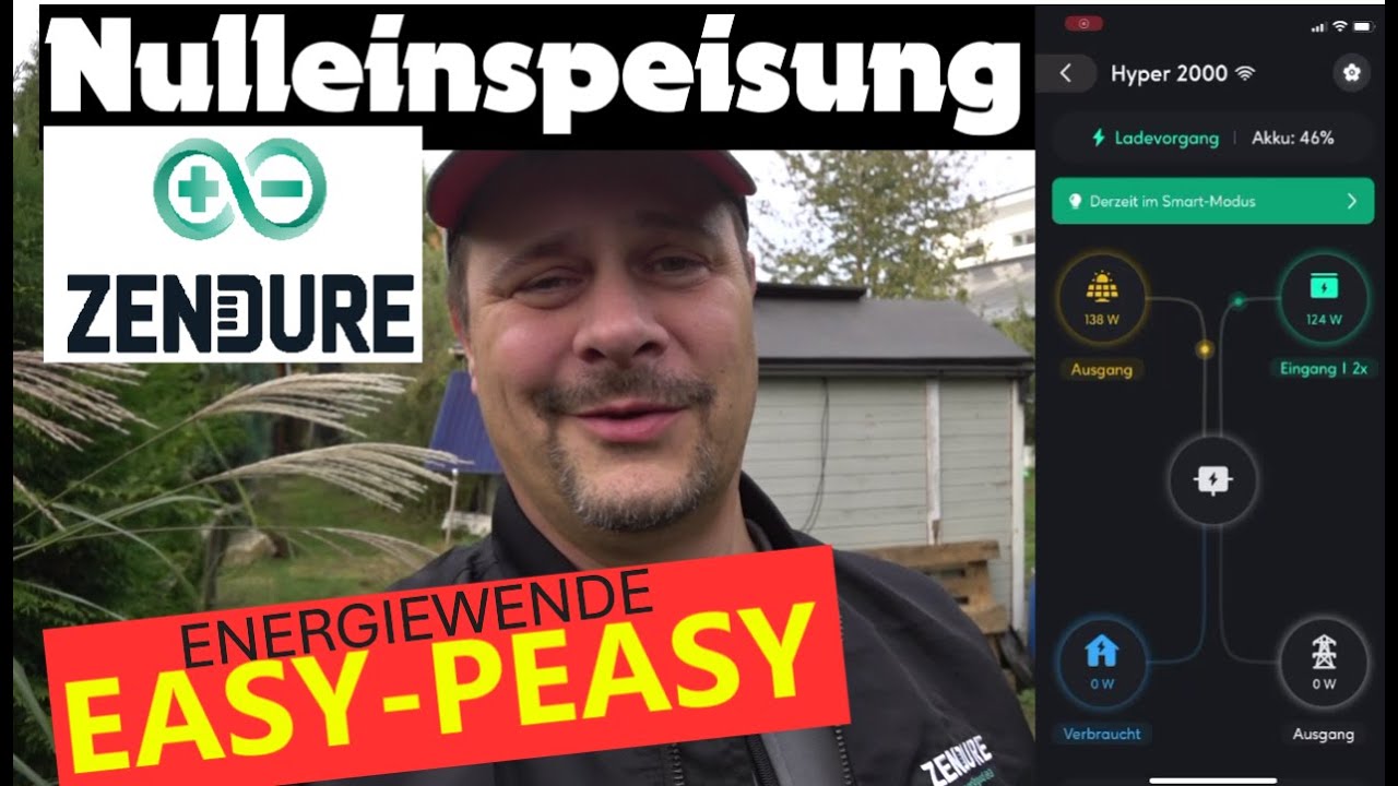 Nulleinspeisung für Laien ZENDURE Hyper 2000 Balkonkraftwerk erweitern Speicher nachrüsten so gehts