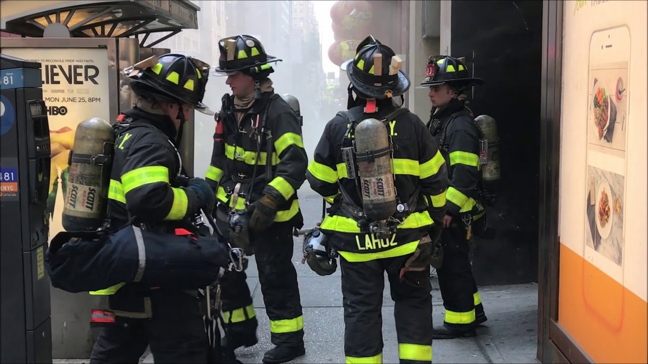 FDNY BOX 0758 - FDNY RESPONDING TO & BATTLING 4TH ALARM FIRE IN CHINESE RESTAURANT ON WEST 38TH ST.