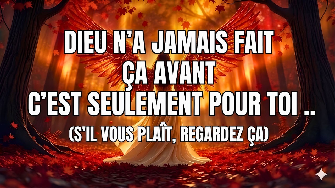 🔴 &Eacute;lu(e) : Dieu n&rsquo;a jamais dit cela auparavant. Et Il te l&rsquo;a dit &agrave; toi.. 😲✨