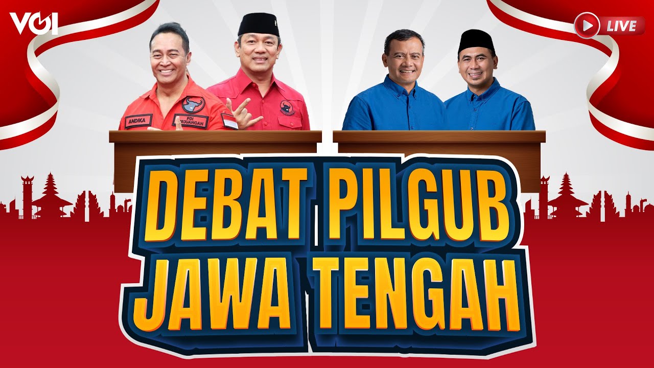 LIVE: Debat Ketiga Pilgub Jawa Tengah Andika Perkasa-Hendrar dan Ahmad Luthfi-Taj Yasin
