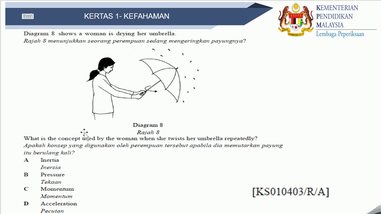 TEKNIK MENJAWAB SAINS SPM 2021 (KERTAS 1)
