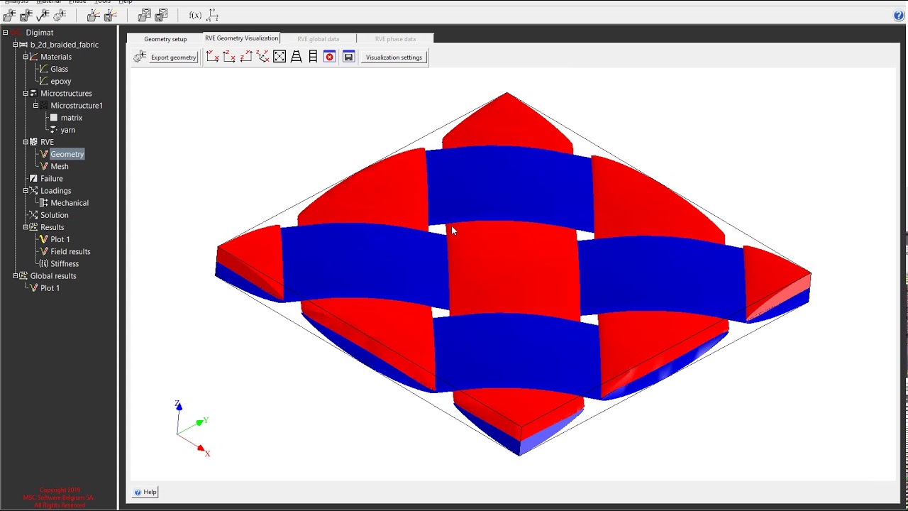 Digimat MF & FE used to define 3D orthotropic material models