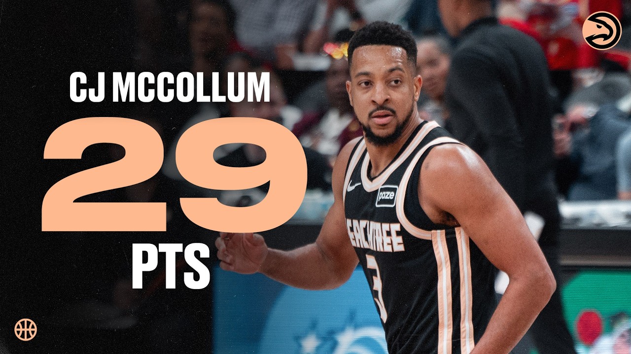 CJ McCollum drops 29 Points as Hawks Clinch Playoff Spot with Win over Cavaliers