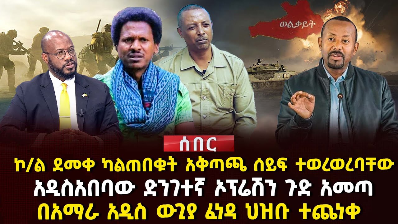 ኮ/ል ደመቀ ካልጠበቁት አቅጣጫ ሰይፍ ተወረወረባቸው | አዲስአበባው ድንገተኛ ኦፕሬሽን ጉድ አመጣ |በአማራ አዲስ ውጊያ ፈነዳ ህዝቡ ተጨነቀ | Ethiopia