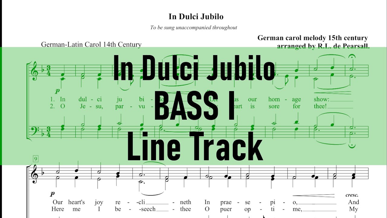 In dulci jubilo Rehearsal Bass I