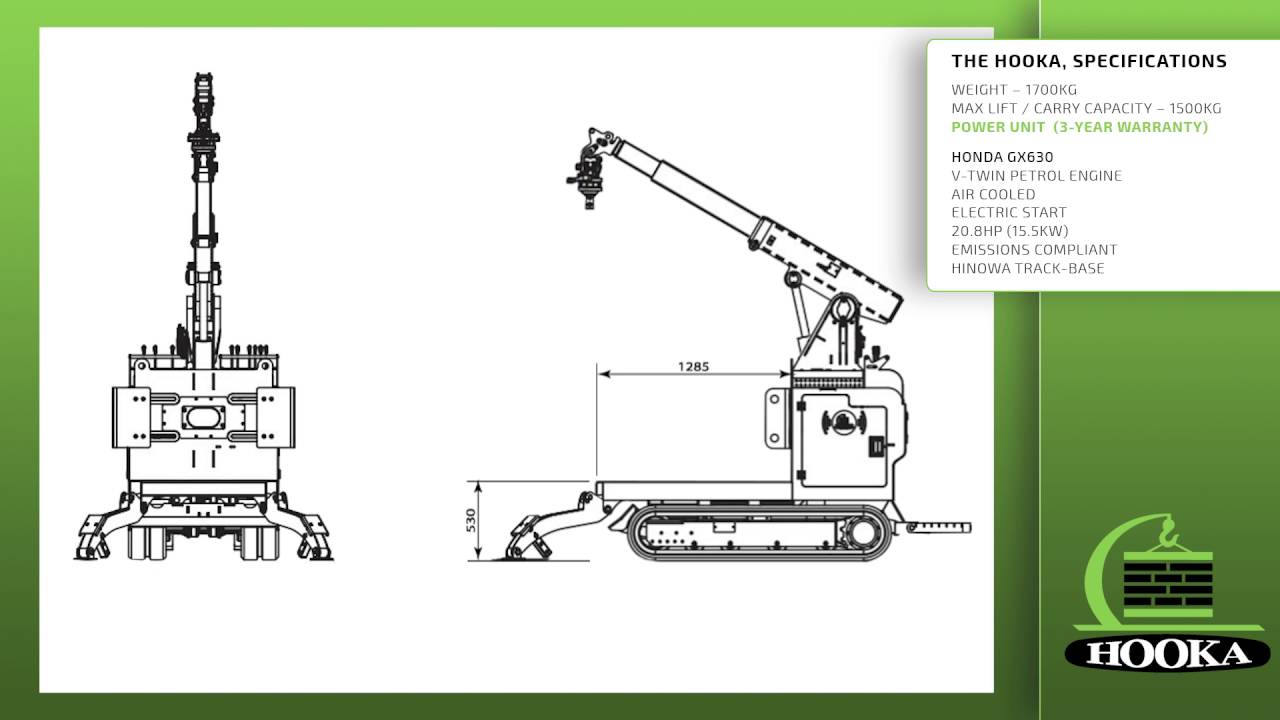 The Hooka, Lift and Carry Crawler, Specification