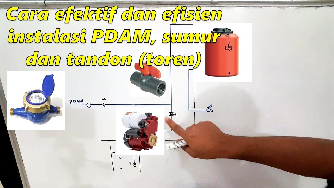 PDAM, sumur, dan tandon (toren), Cara efektif dan efisien instalasi perpipaan