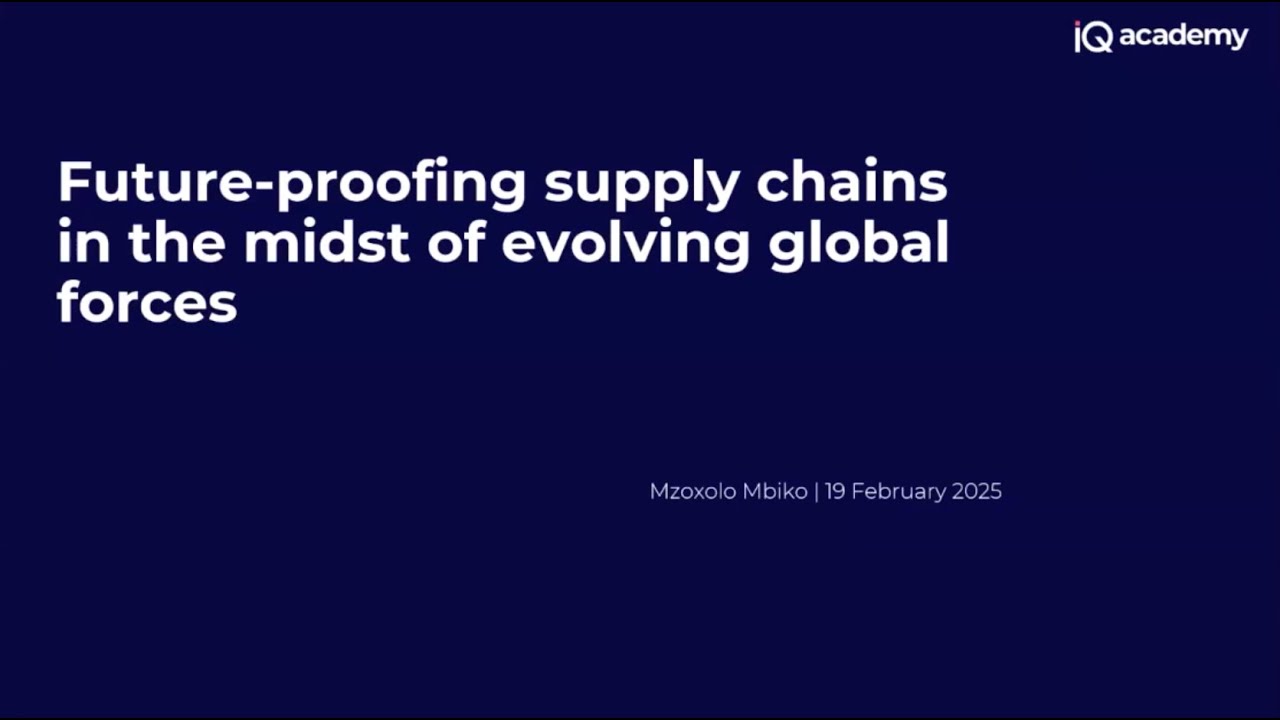 Guest Lecture Future Proofing Supply Chains