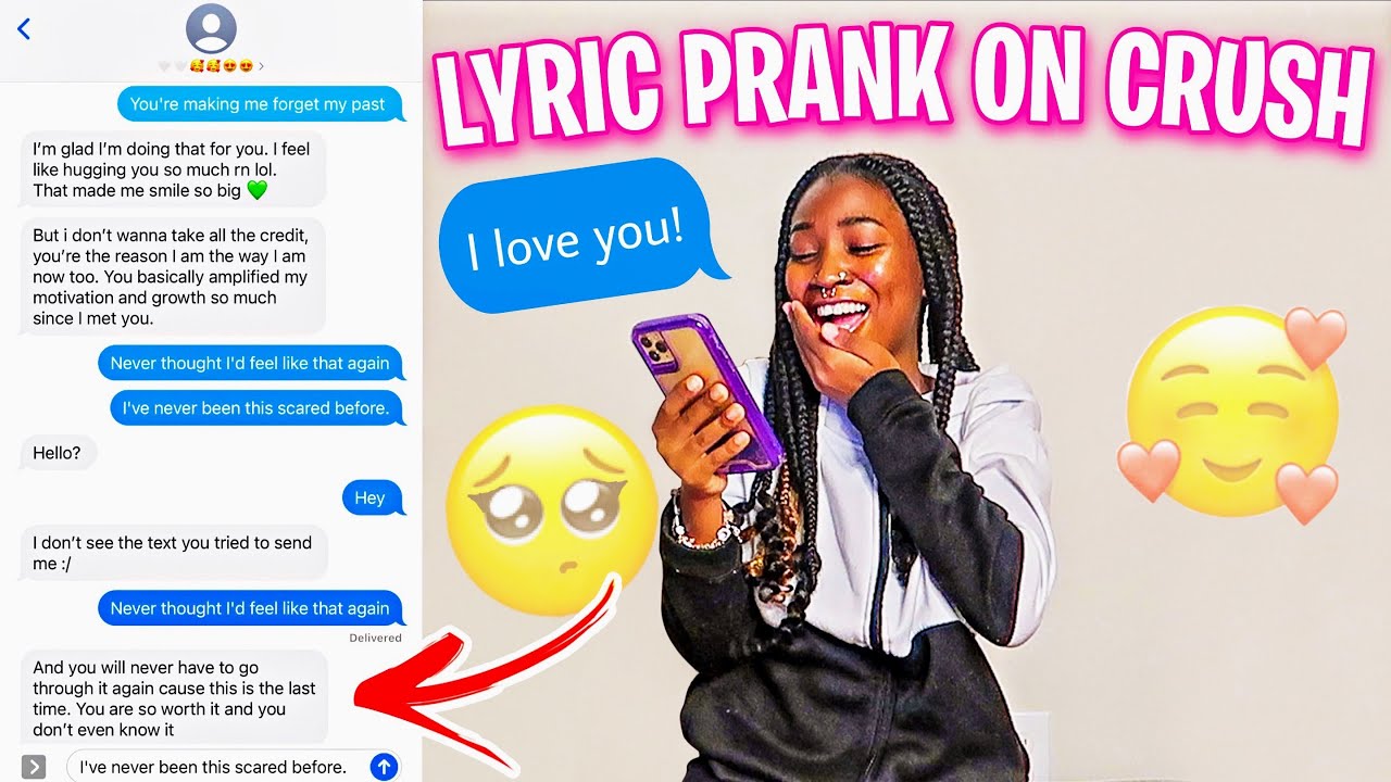 SONG LYRIC PRANK ON CRUSH *GONE RIGHT*