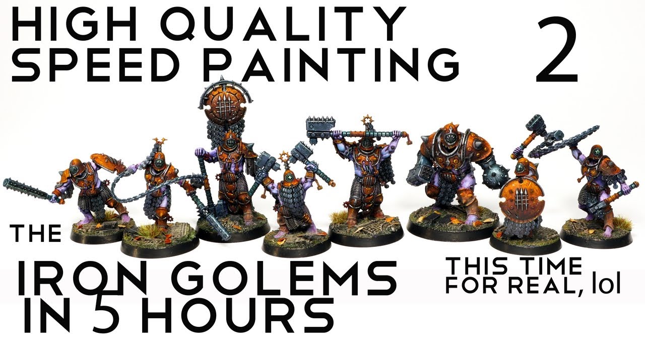 How to paint The Iron Golems - heavy RUST effect - Warcry Speed Painting