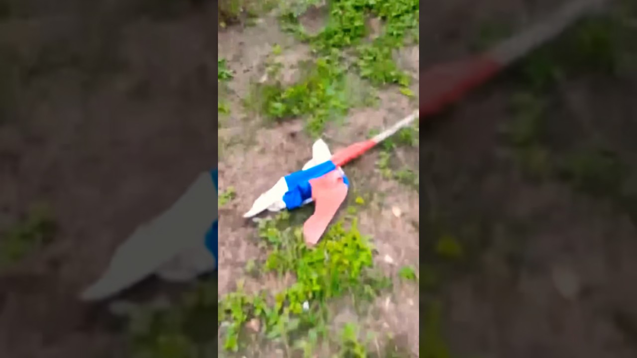 Ukraine Soldier takes Russian flag down after invading a Russian city in Kursk. #ukrainewar #ukraine