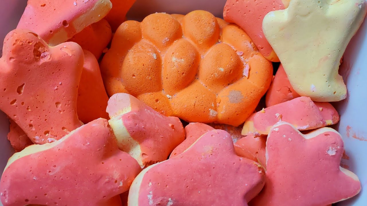 PEACH GHOSTS AND PINK BUNDTS GYM CHALK CRUMBLE-ASMR