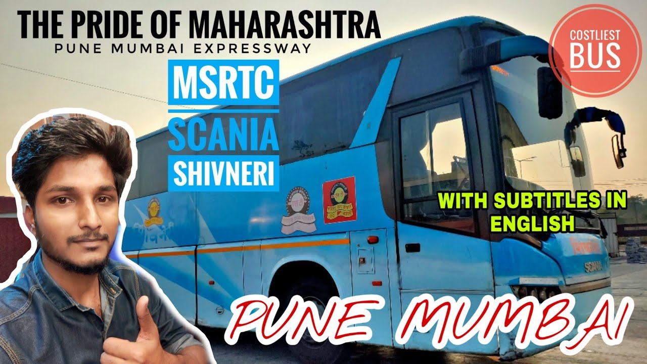 MSRTC BIAXLE SCANIA | Pune 🔄 Mumbai | Travel Vlog | Bus Review #msrtc #shivneri #bus #vlog