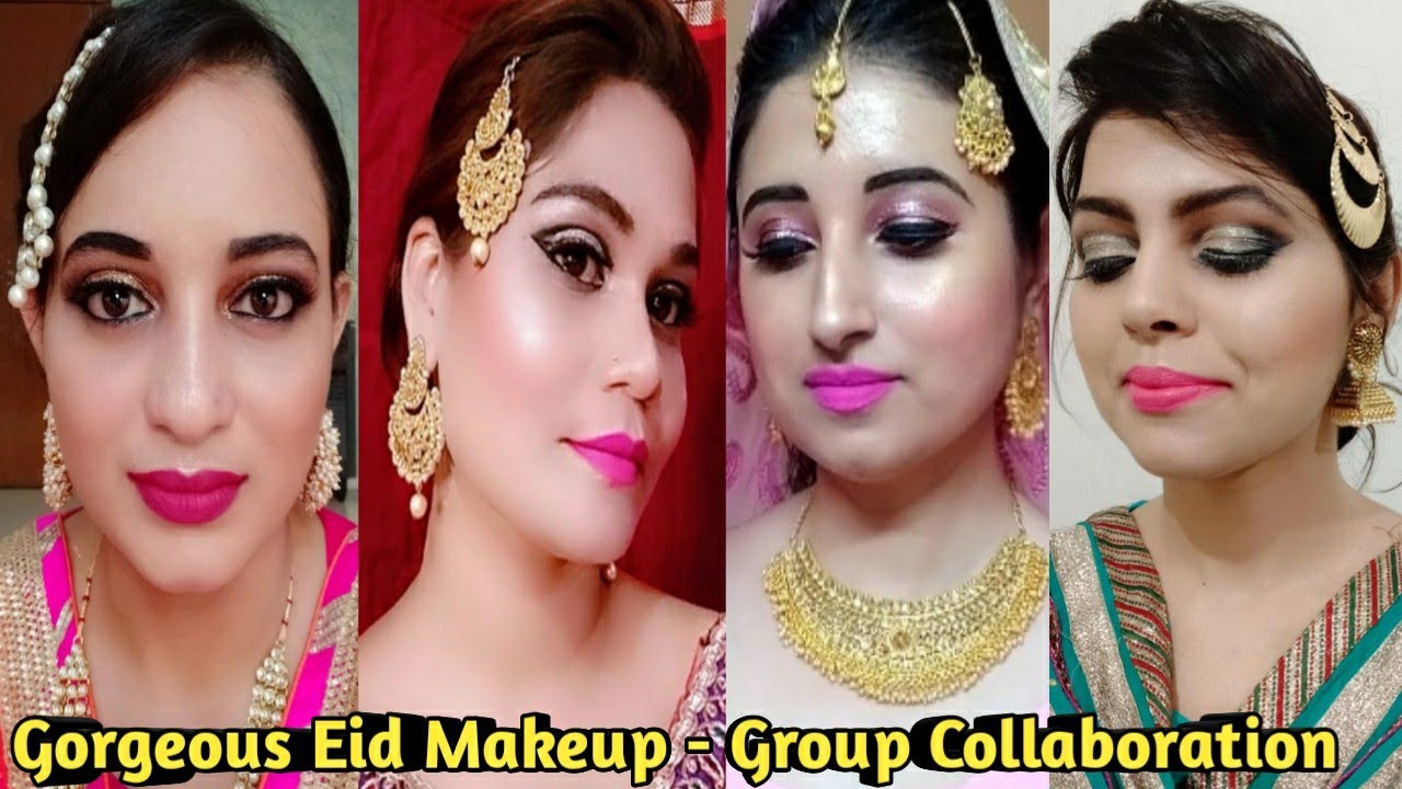 Gorgeous glowy Eid makeup 2019|Group collab|online shopping review with kinjal