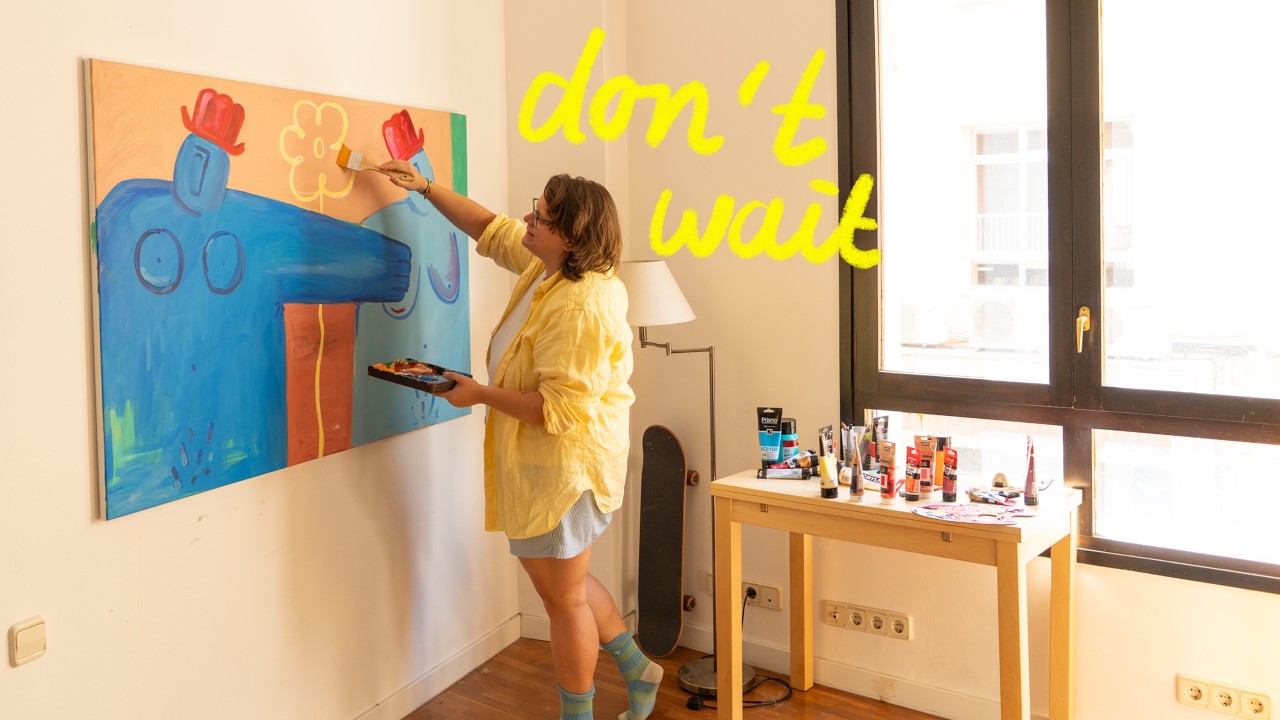 don't wait to start with big paintings - start now