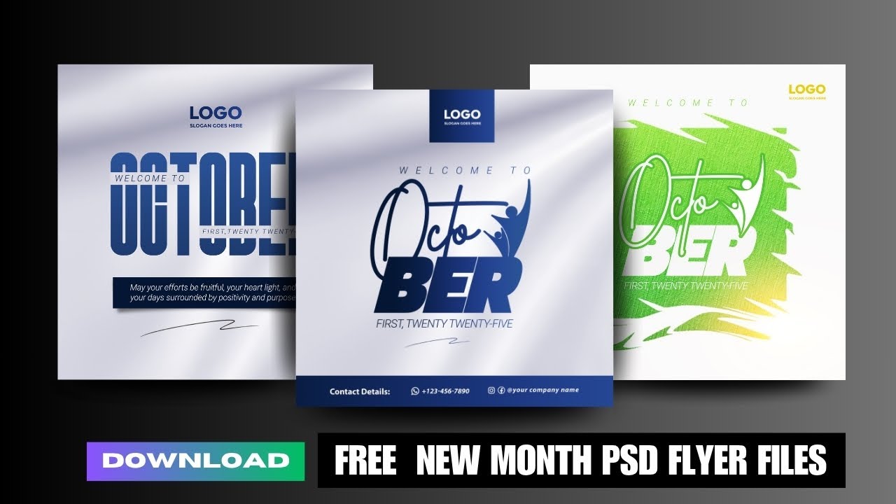 FREE PSD New Month Flyer Files - Fully Editable | WORD: He is coming!