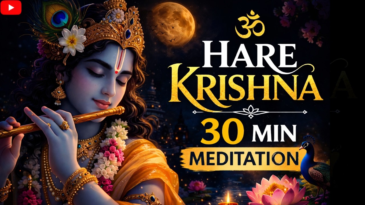 Hare Krishna Maha Mantra ✨ 30 Min Deep Meditation for Peace, Relaxation & Healing