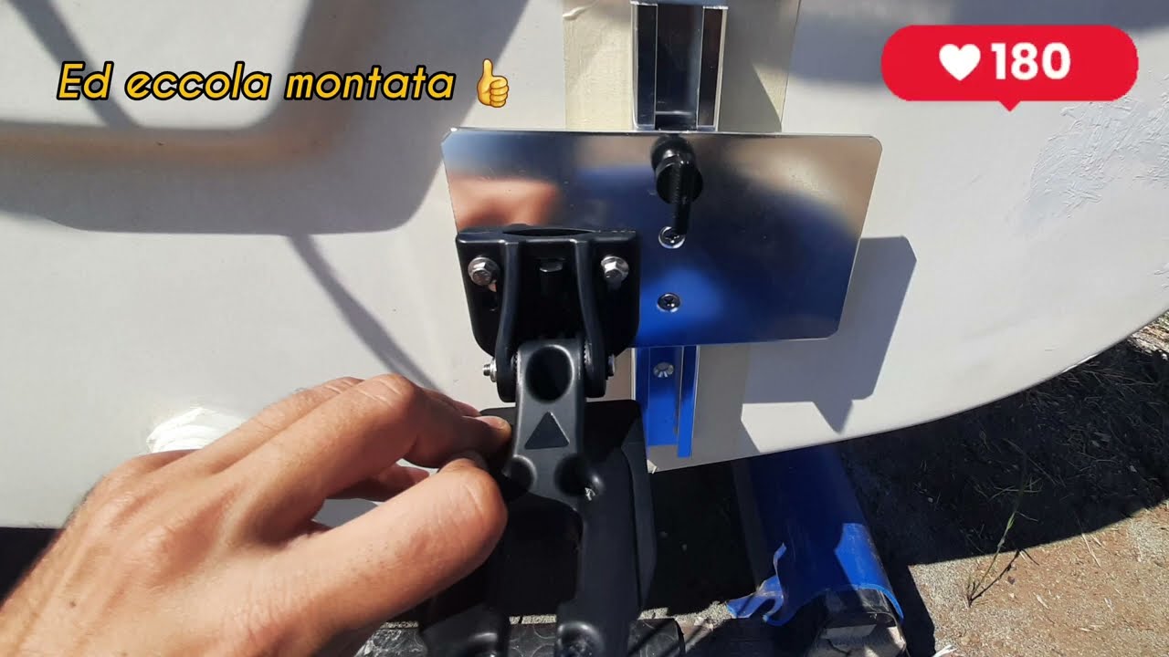 Montaggio staffa Sonda Ecoscandaglio slitta per trasduttore di poppa link in descrizione #garmin