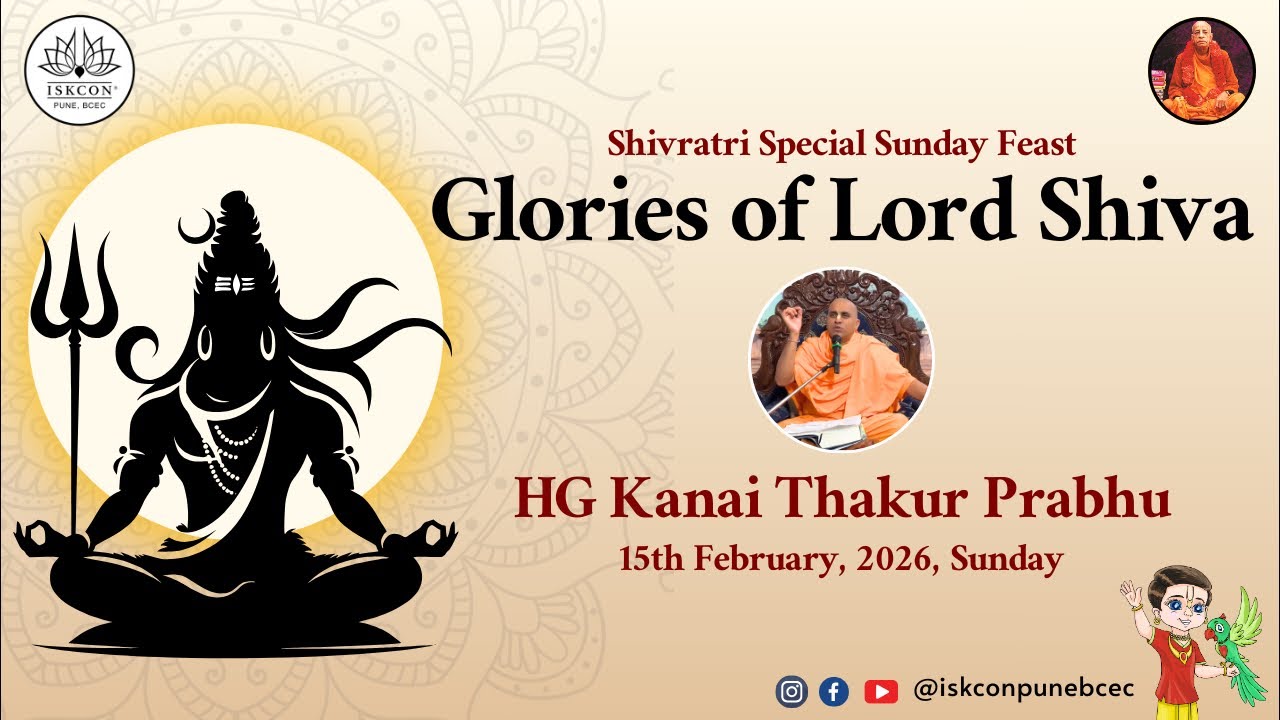 Sunday Feast | Glories of Lord Shiva | HG kanai Thakur prabhuji