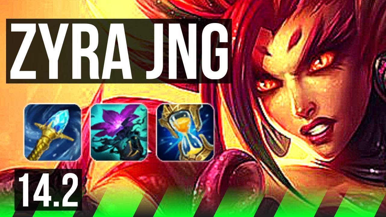 ZYRA vs BRAND (JNG) | Rank 8 Zyra | KR Challenger | 14.2