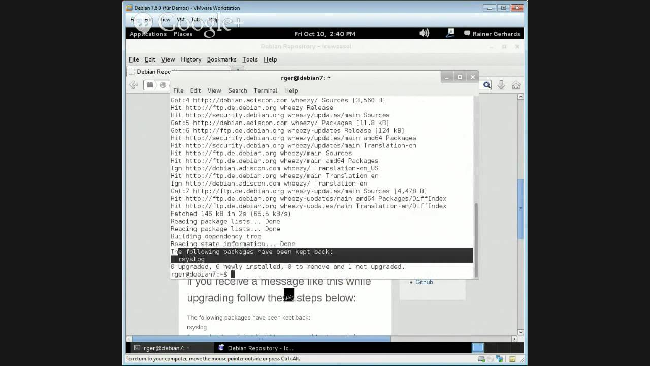 Installing a current rsyslog version on Debian 7