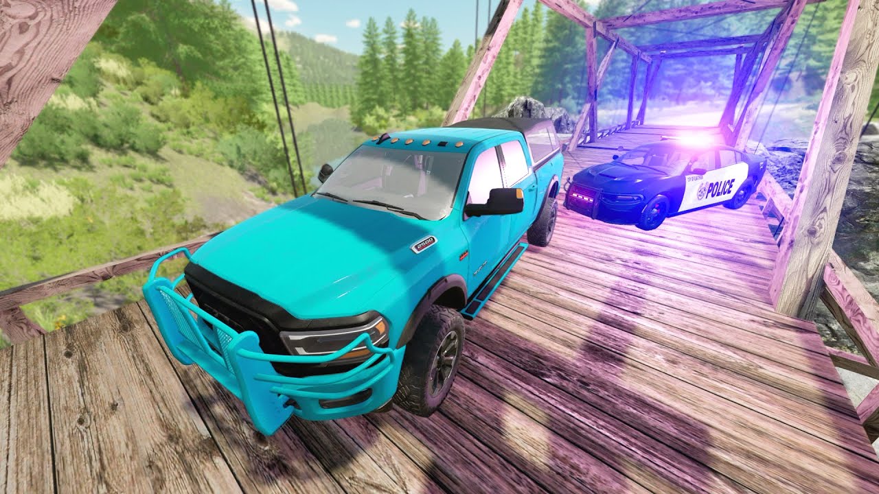 Police checkpoint chases fast car | Farming Simulator 22