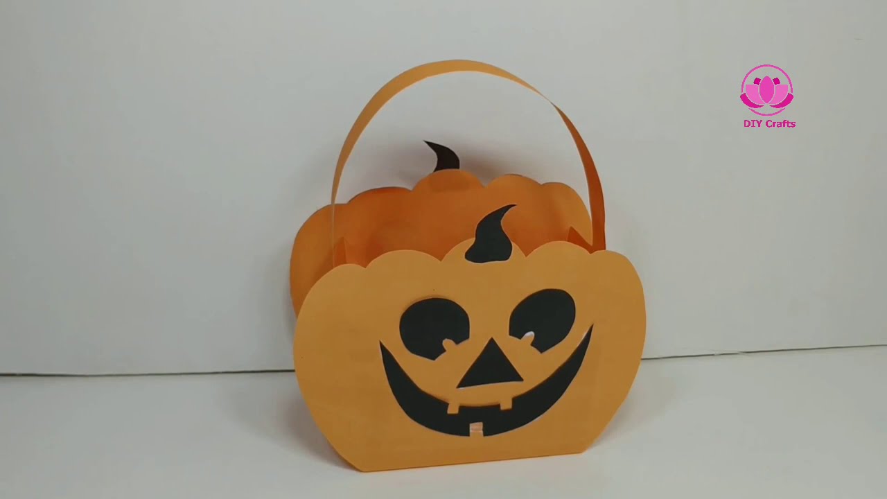 DIY Halloween Party Basket| Halloween Origami Crafts Gift Bags| Sac de panier de cadeaux en papier