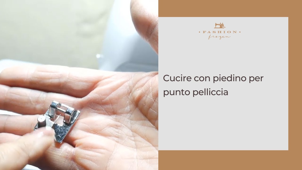 cucire con piedino per punto pelliccia