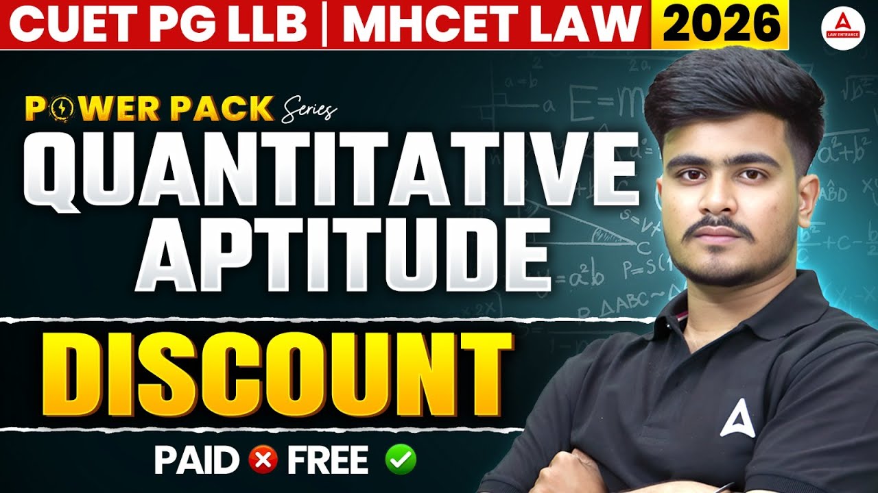 CUET PG LLB 2026 - Quantitative Aptitude | Discount | CUET PG LLB & MHCET Law Preparation