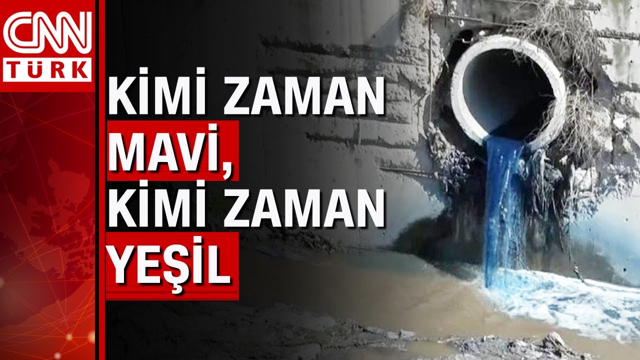Haramidere'de rengarenk kimyasal kirlilik akıyor! G&ouml;renler şaşkın