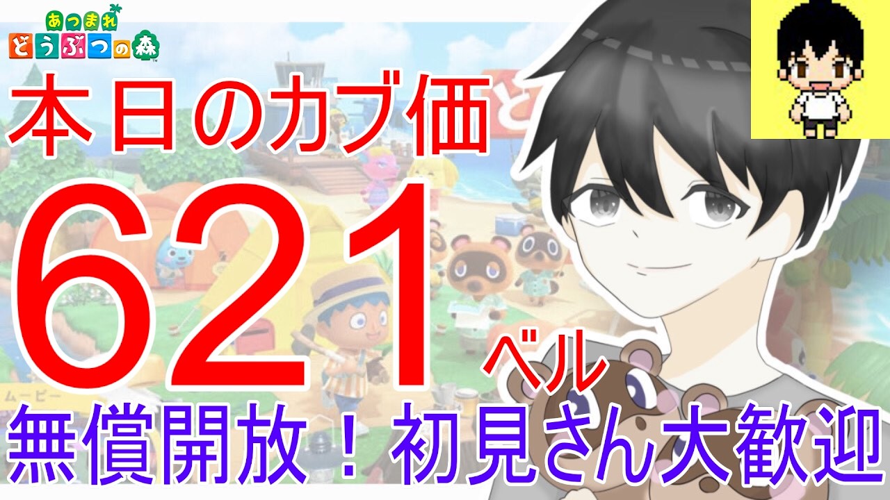 【あつ森】初見さん大歓迎！カブ価621ベルを無償開放。カブ活しましょう！