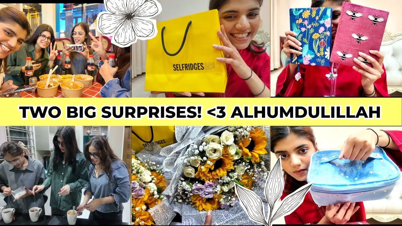 TWO BIG BIG SURPRISES!! MY FRIENDS ARE HERE FROM KARACHI AND SOOOO MANY GIFTS! LETS UNBOX - vlog