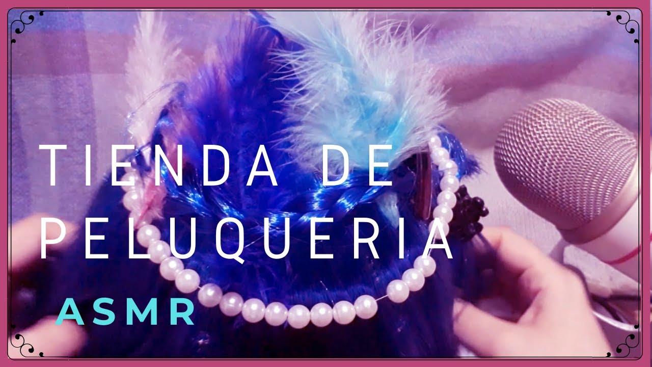 ASMR Tienda de PELUQUERIA Triggers PEINAR, SPRAY Y CORTE | CandyASMR 73