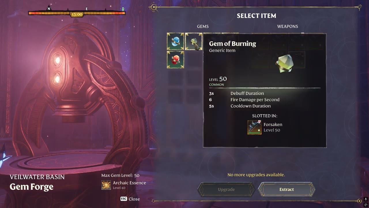 Enshrouded how to get to max lvl gem forge