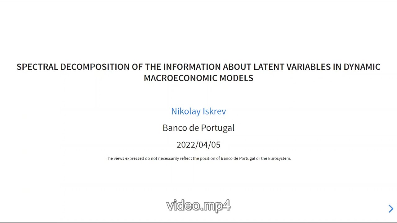 DaSSWeb - Spectral decomposition of the information about latent variables in dynamic ...